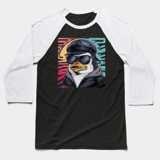 Sulky Penguin Japanese Art Print Baseball T-Shirt